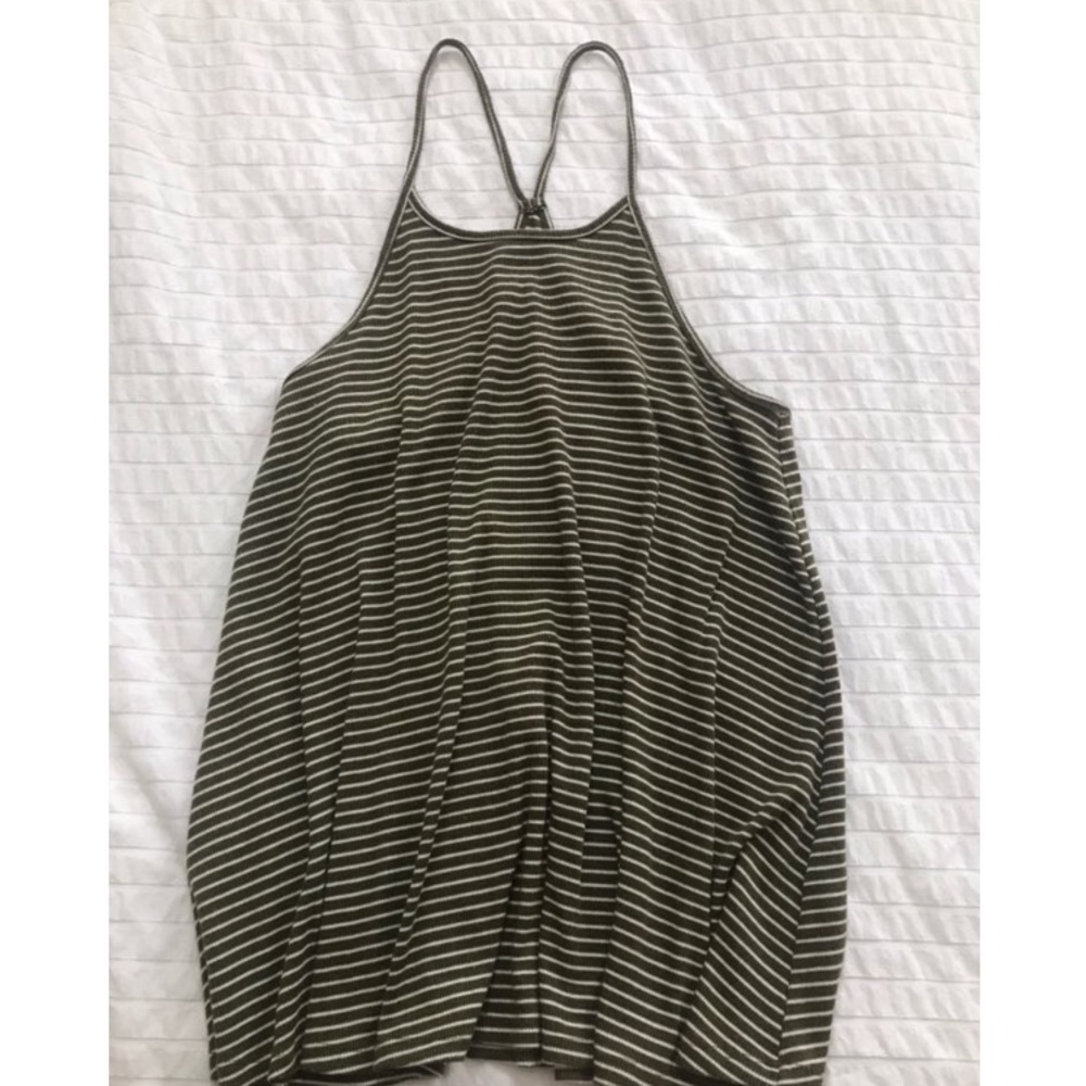 Green Striped Tank Top